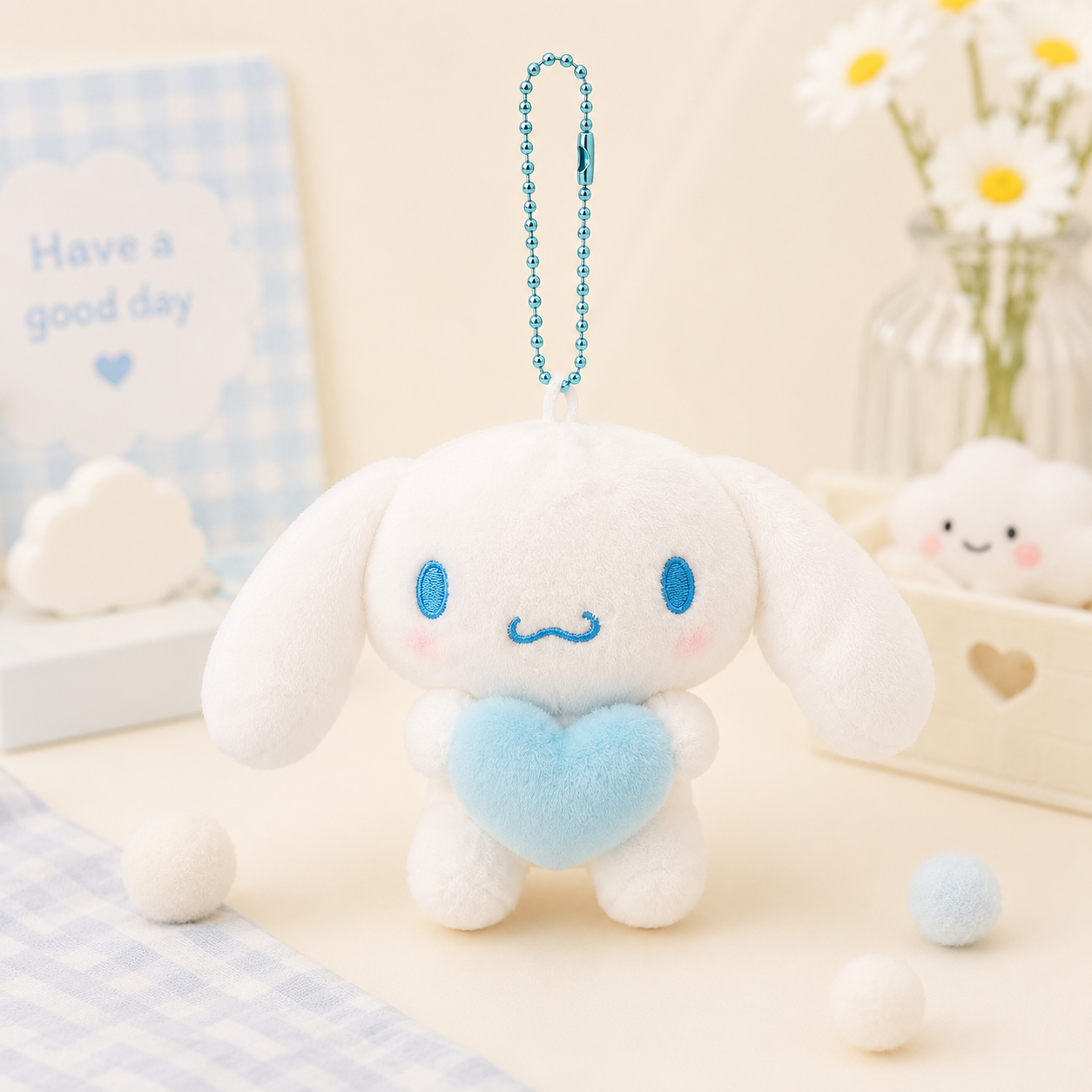 Cinnamoroll Heart Keychain