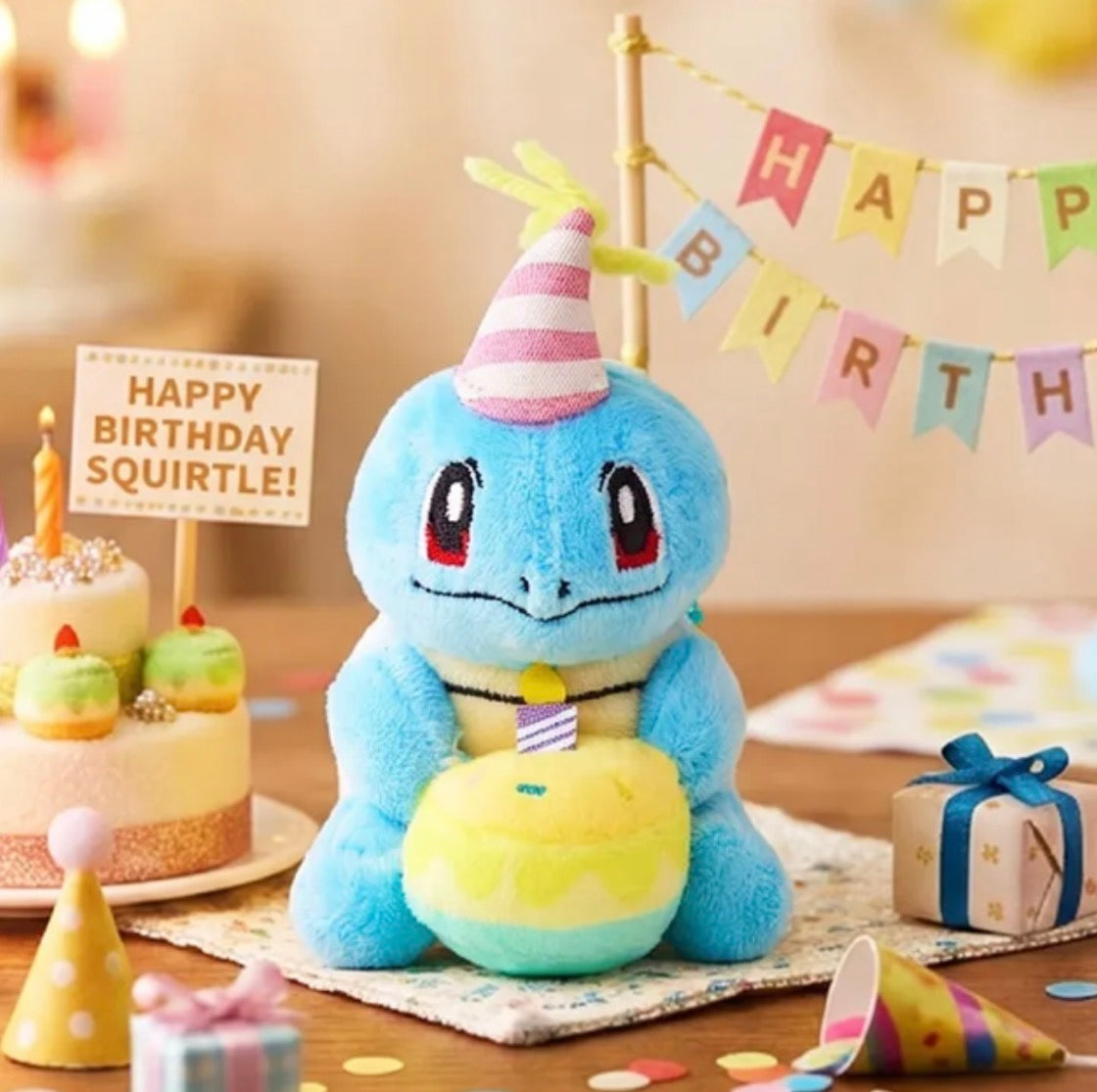 Squirtle Birthday Cake Keychain