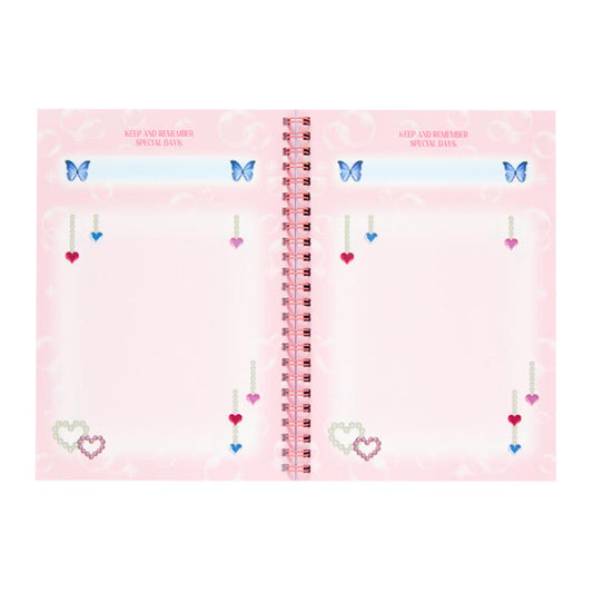 Pink Heart Spiral Notebook