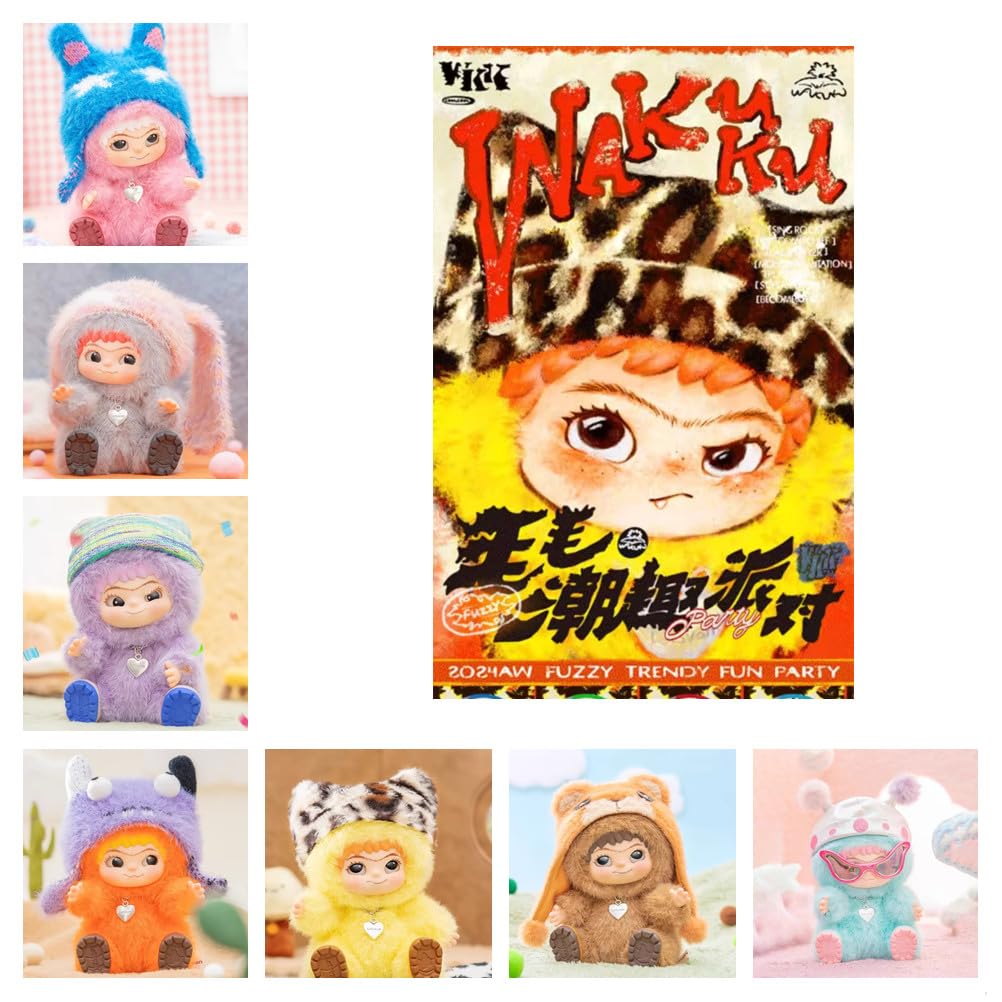 WAKUKU Fuzzy Trendy Fun Party Series Plush