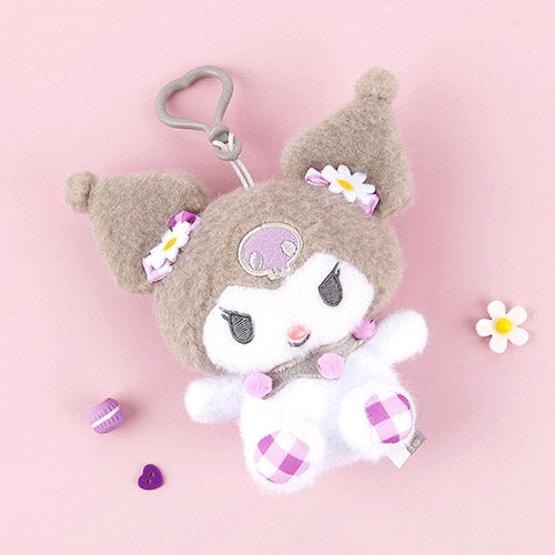 Kuromi  Flower Plaid Keychain