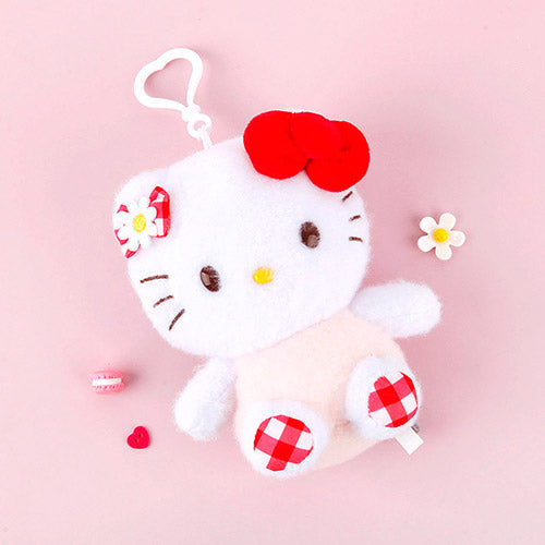 Hello Kitty Flower Plaid Keychain