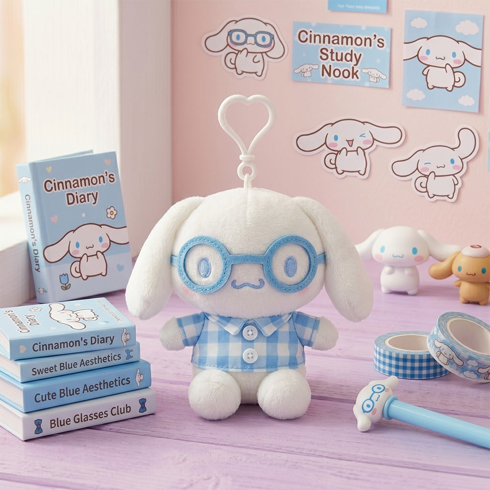 Cinnamoroll Heart Nerdy Glasses Keychain