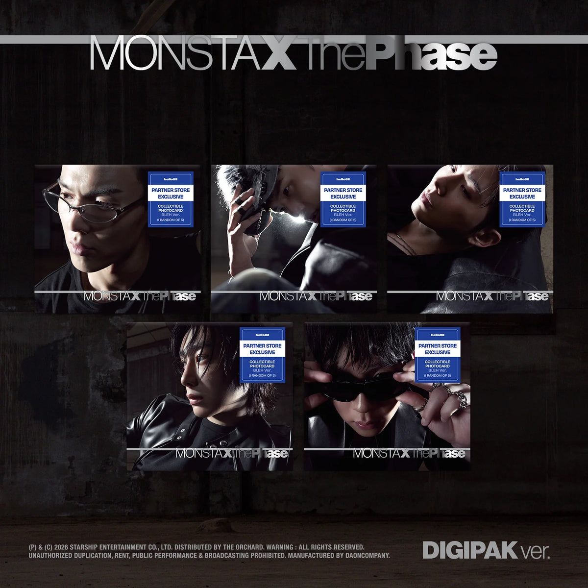 MONSTA X (몬스타엑스) EP Album - [The Phase] DIGIPAK VER ( PARTNER STORE EXCLUSIVE)