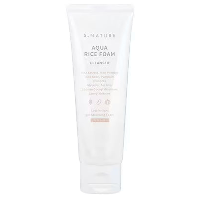 S.NATURE, Aqua Rice Foam Cleanser, 2.7 fl oz (80 ml)
