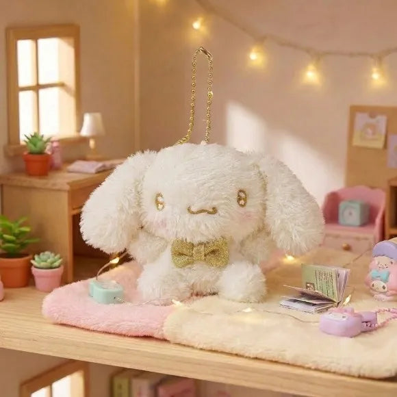 Cinnamoroll Glitter Gold Keychain