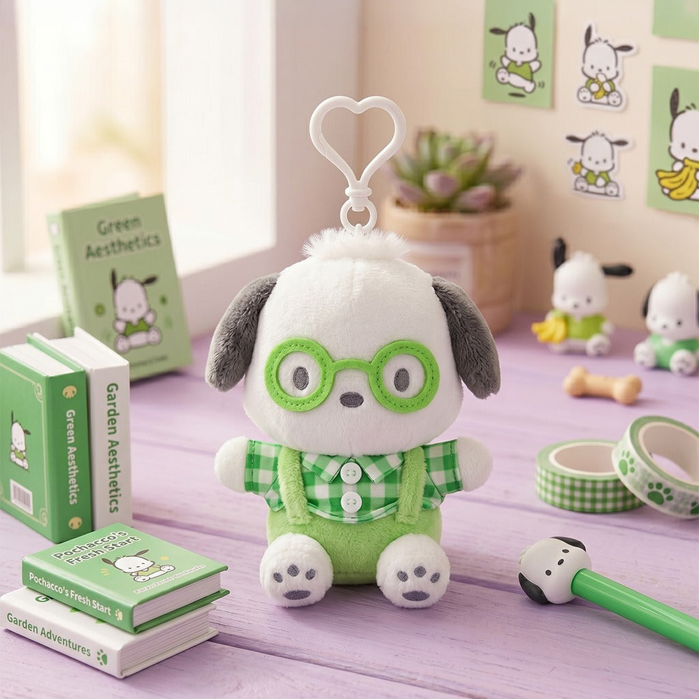 Pochacco Heart Nerdy Glasses Keychain