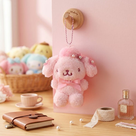 Pompompurin Pearl Ribbon Keychain