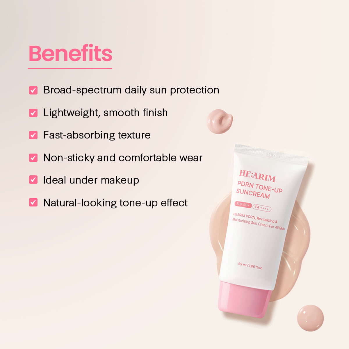 [HEARIM] PDRN Tone-up Sunscreen 55ml