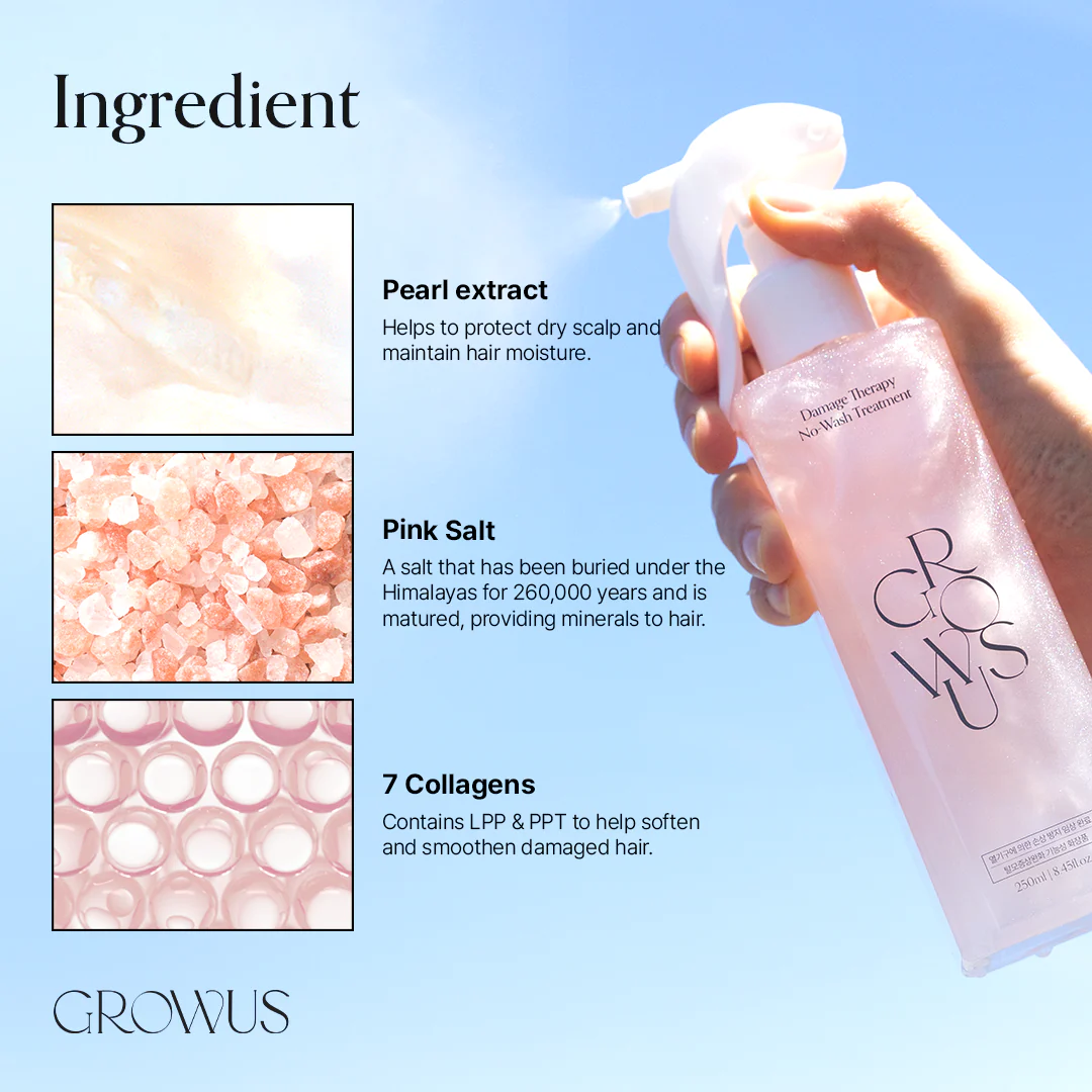 [Growus] Damage Therapy No-Wash Treatment EX 250ml #Dew Rose