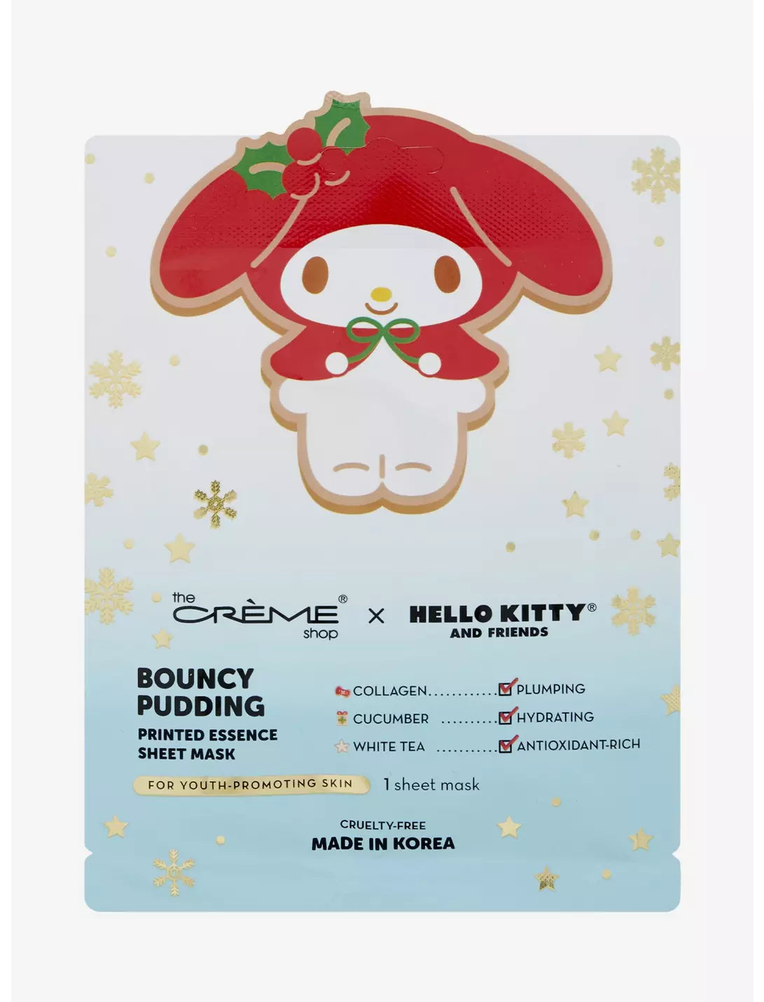 [THE CRÈME SHOP] Hello Kitty and Friends My Melody Bouncy Pudding Printed Essence Sheet Mask