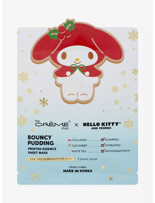 [THE CRÈME SHOP] Hello Kitty and Friends My Melody Bouncy Pudding Printed Essence Sheet Mask