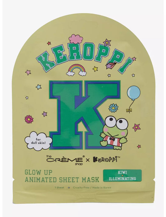 [THE CRÈME SHOP] Keroppi Glow Up Animated Face Sheet Mask