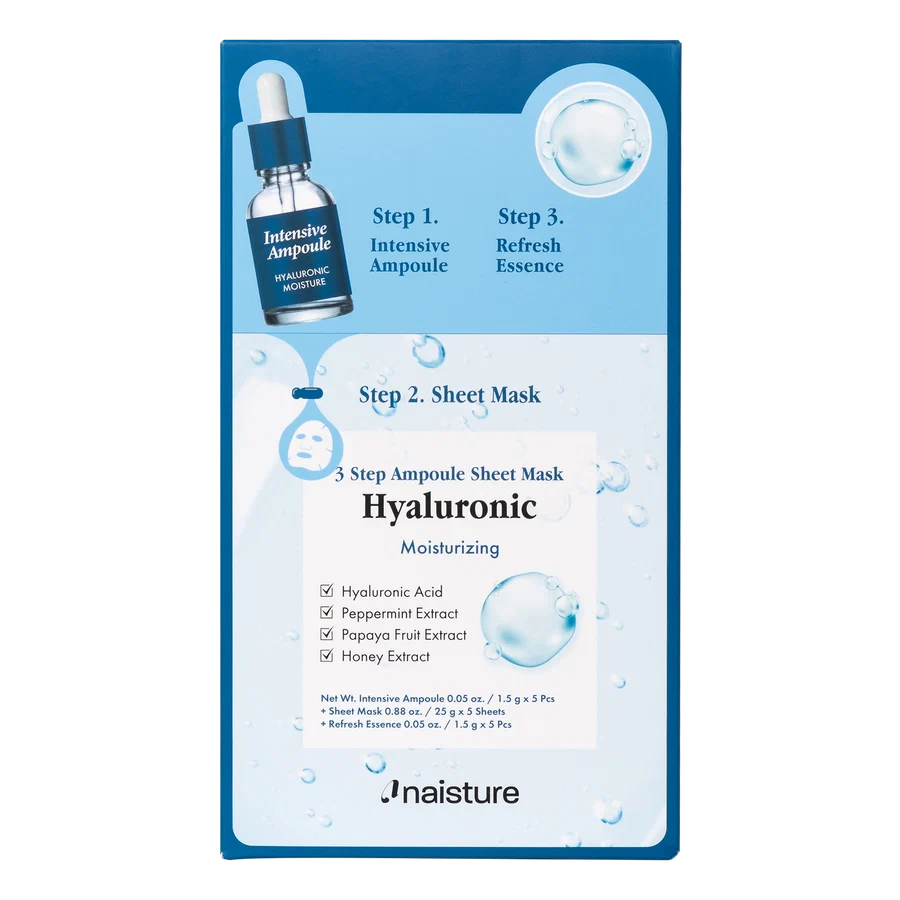 Naisture 3 Step Ampoule Sheet Mask-Hyaluronic(1pc)
