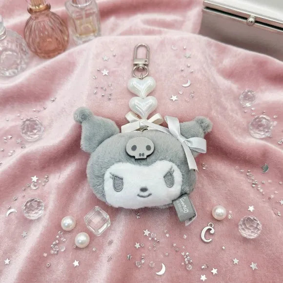 Kuromi Silver Beads Keychain