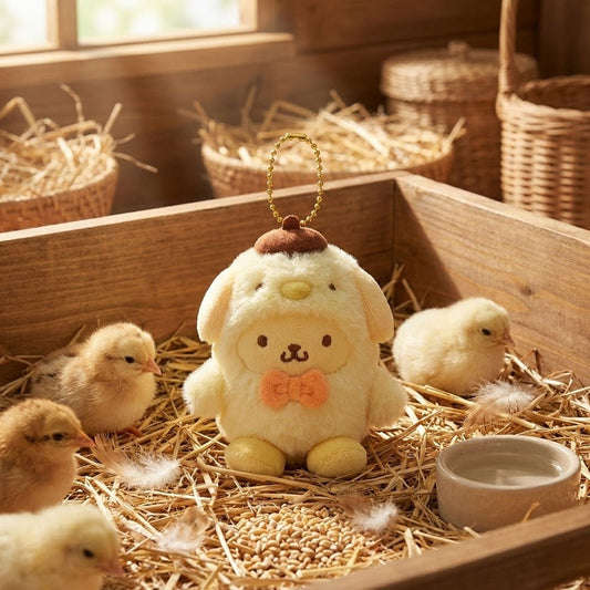 Sanrio Pompompurin Chick Costume Keyring