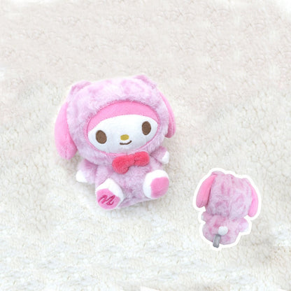 My Melody Leopard Print Plush Keychain