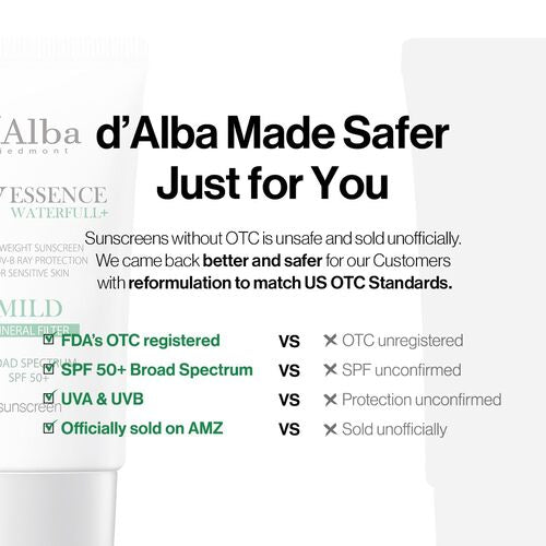[D'ALBA] Waterfull Mild Sun Cream 50ml