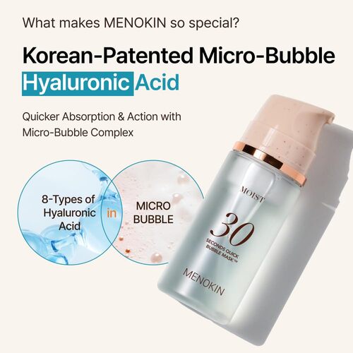 [MENOKIN] 30 Seconds Quick Bubble Mask 95ml #MOIST