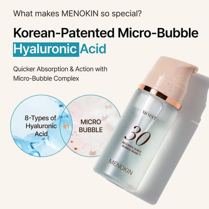 [MENOKIN] 30 Seconds Quick Bubble Mask 95ml #MOIST