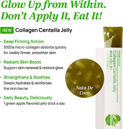 [FOODOLOGY] Collagen Centella Jelly, 10 Sticks, 25 g Box