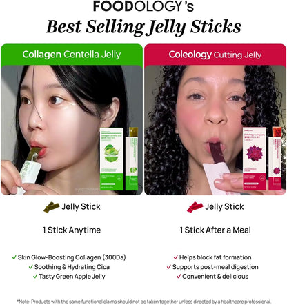 [FOODOLOGY] Collagen Centella Jelly, 10 Sticks, 25 g Box