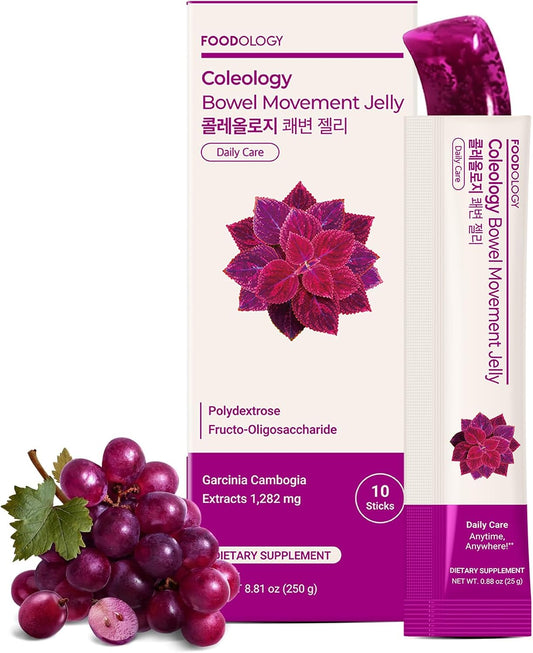 [FOODOLOGY] Coleology Bowel Movement Jelly, Grape & Prune, 10 Sticks