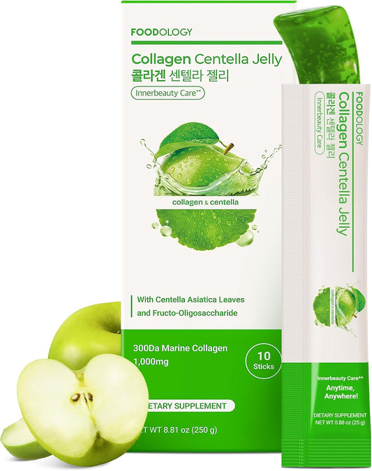 [FOODOLOGY] Collagen Centella Jelly, 10 Sticks, 25 g Box