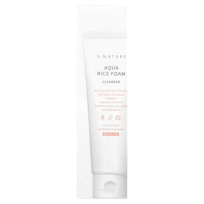 S.NATURE, Aqua Rice Foam Cleanser, 2.7 fl oz (80 ml)
