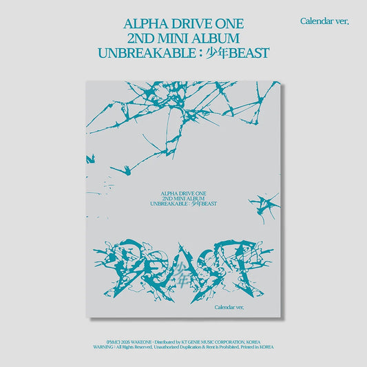 ALPHA DRIVE ONE (알파드라이브원) 2nd Mini Album - [UNBREAKABLE : 少年BEAST] (Calendar Ver.)