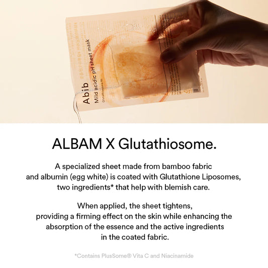 [ABIB] Mild acidic pH sheet mask Glutathiosome fit