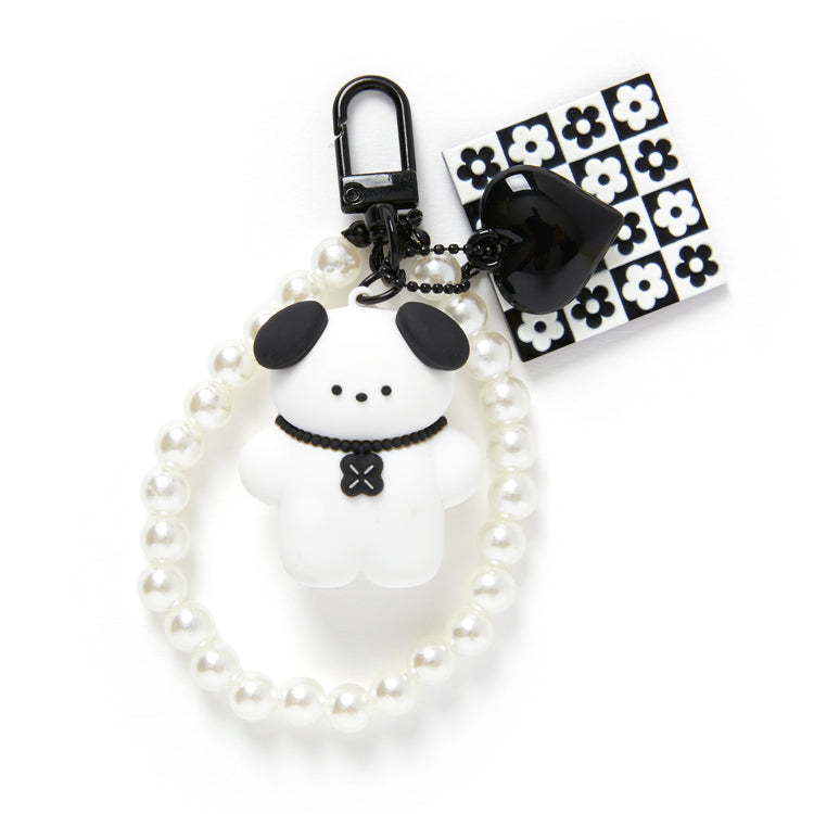 [Art Box] Big Black Puppy Keyring
