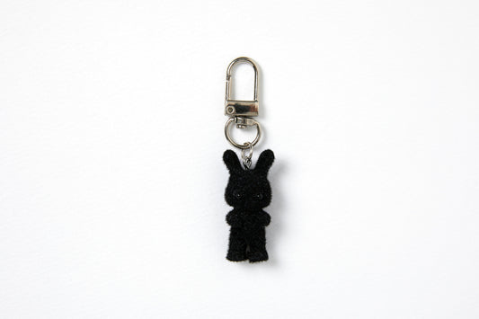 [Art Box] Black Cat Fluffy Keyring