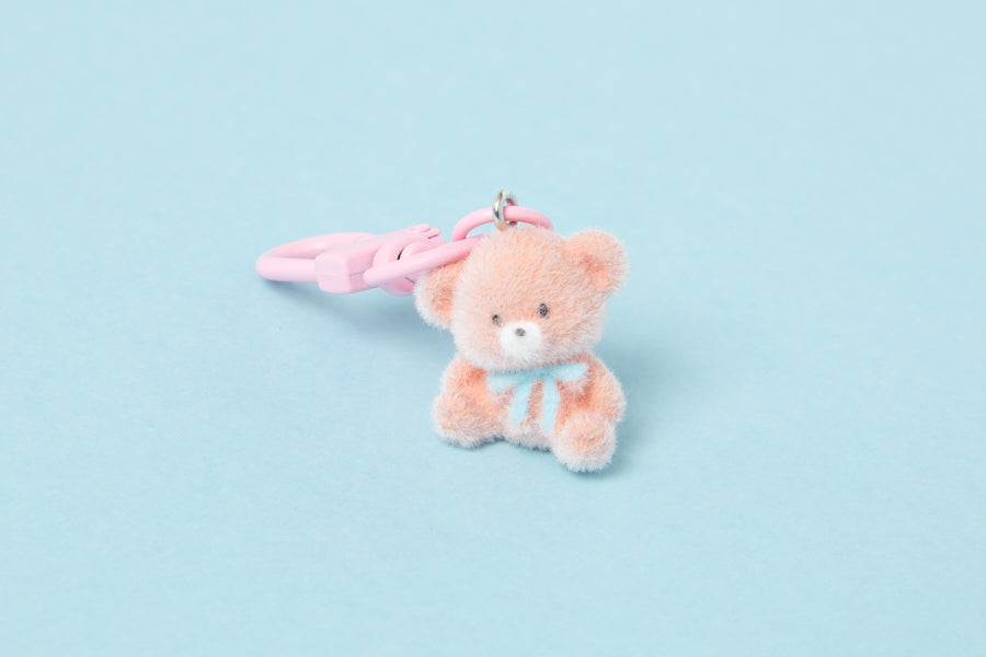 [Art Box] Blue Ribbon Bear Fluffy Keyring
