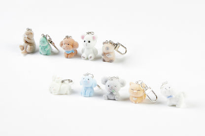 [Art Box] Brown Poodle Fluffy Keyring