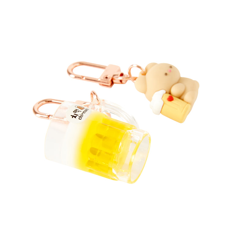 [Art Box] Chicken & Beer Keyring Set
