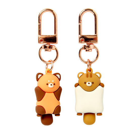 [Art Box] Flying Squirrel & Red Panda Keyring Set