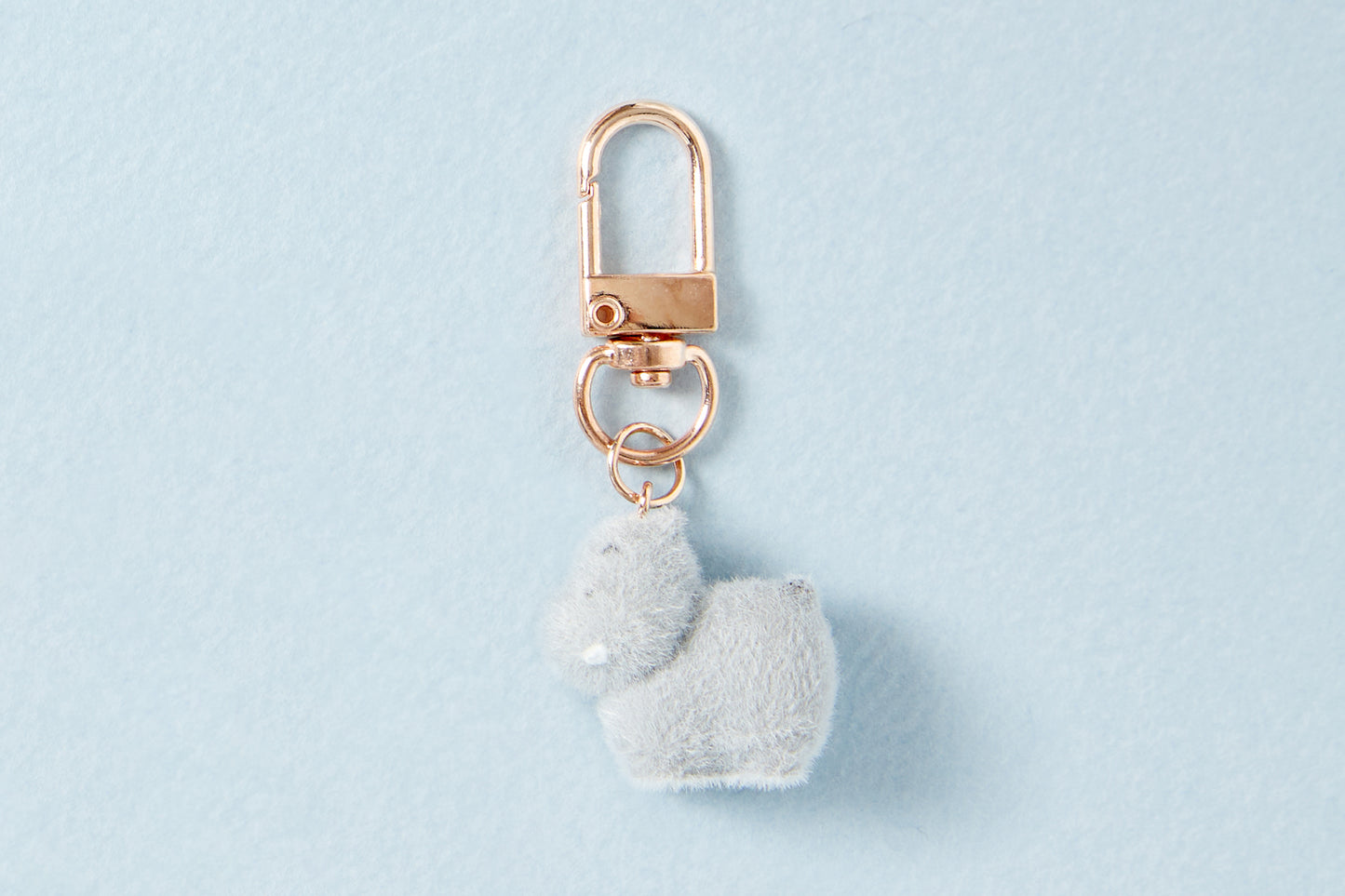 [Art Box] Gray Hippo Fluffy Keyring