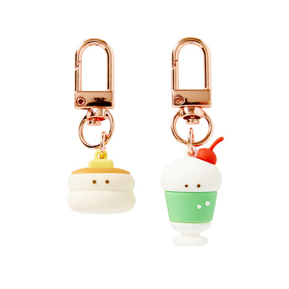 [Art Box] Melon Soda & Hotcake Keyring Set