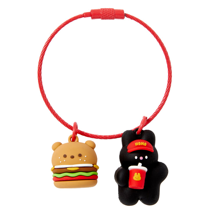 [Art Box] Momo Burger Keyring Set