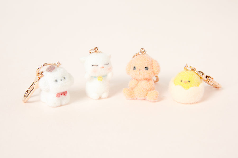[Art Box] Orange Puppy Fluffy Keyring