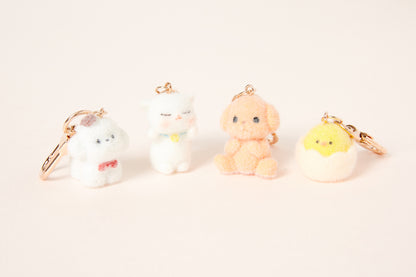 [Art Box] Orange Puppy Fluffy Keyring