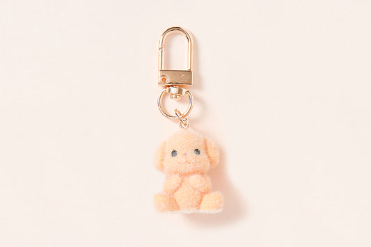 [Art Box] Orange Puppy Fluffy Keyring