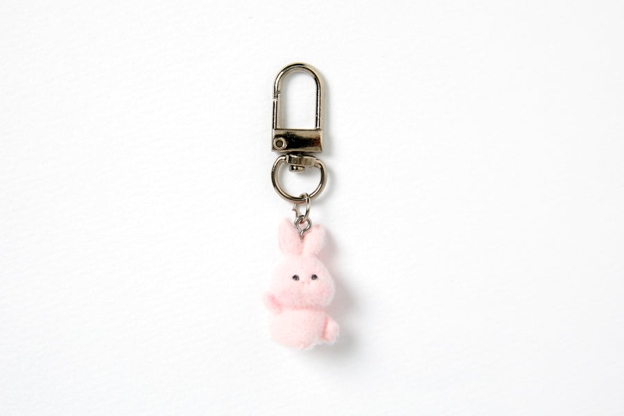[Art Box] Pink Rabbit Fluffy Keyring