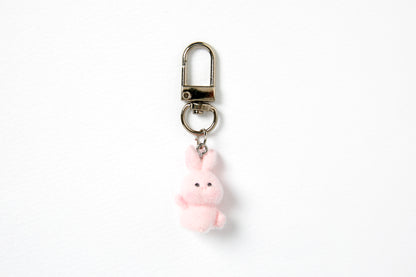 [Art Box] Pink Rabbit Fluffy Keyring