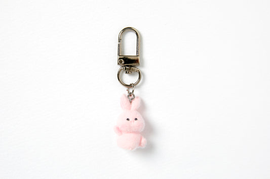 [Art Box] Pink Rabbit Fluffy Keyring