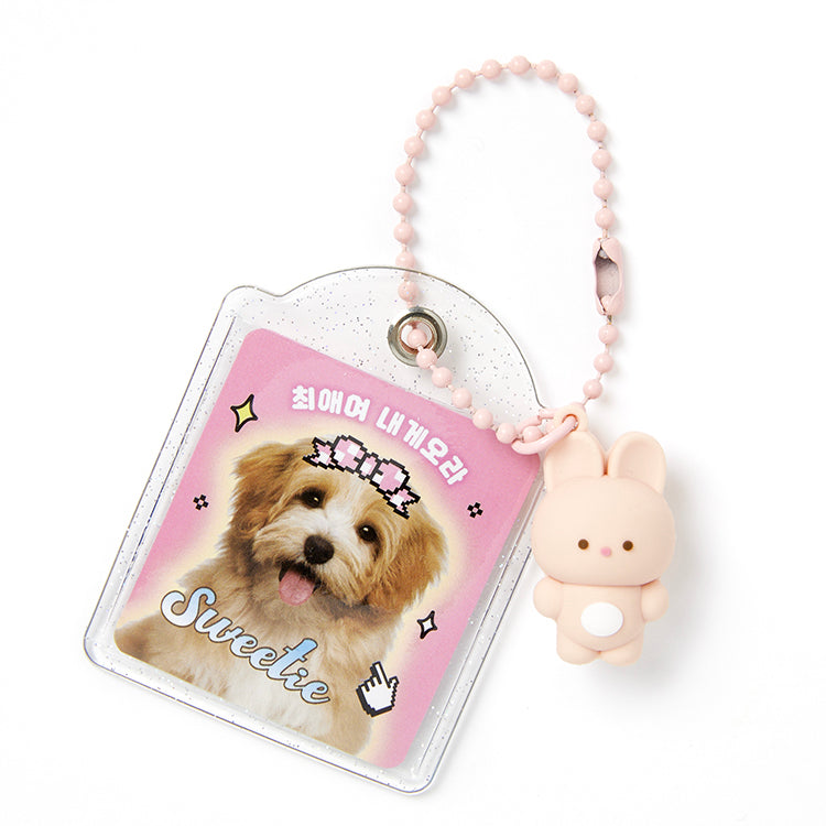 [Art Box] Pink Rabbit Mini Photo Keyring