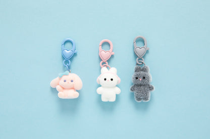 [Art Box] Ribbon Shasha Fluffy Keyring