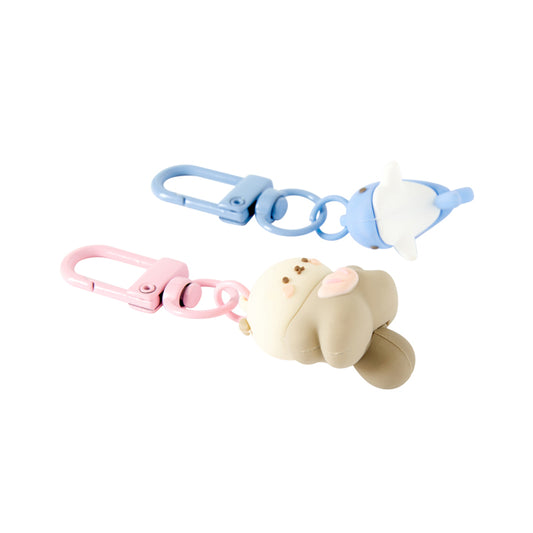 [Art Box] Sea Otter & Dolphin Keyring Set