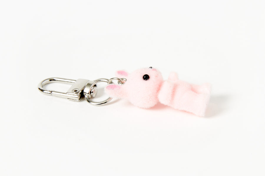 [Art Box] Stand Pink Rabbit Fluffy Keyring
